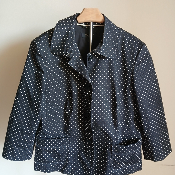 Talbots Polka Dot Blazer Jacket Size 16P - Picture 12 of 12
